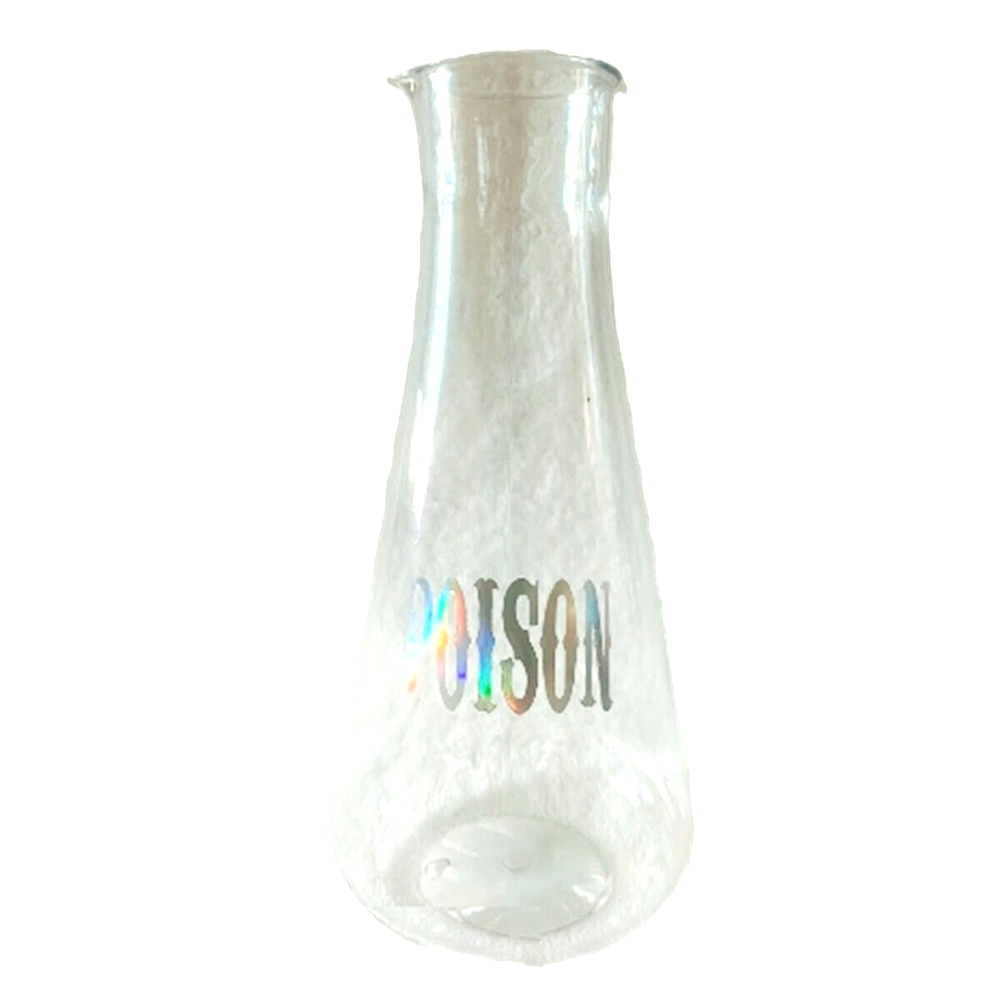 Halloween Clear Plastic POISON BEAKER FLASK Laboratory Potion Prop Party Decor