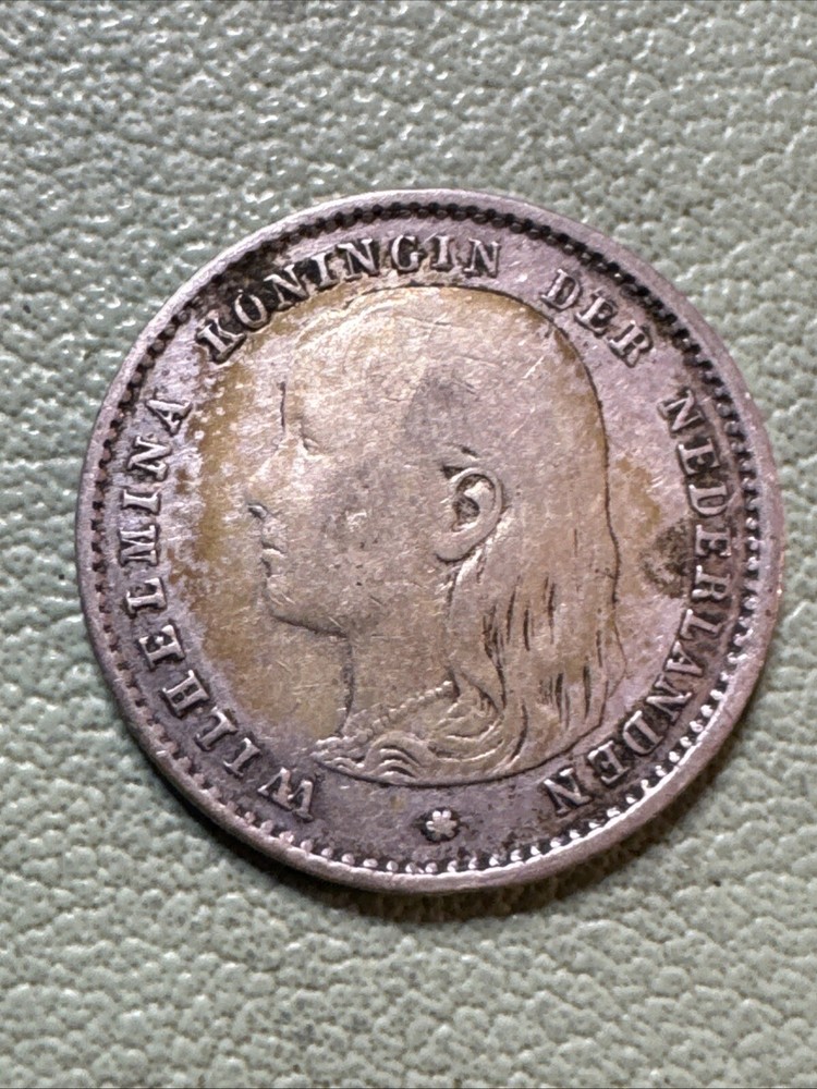 Netherlands - 10 Cents 1894 - Wilhelmina, Silver, Nice Quality