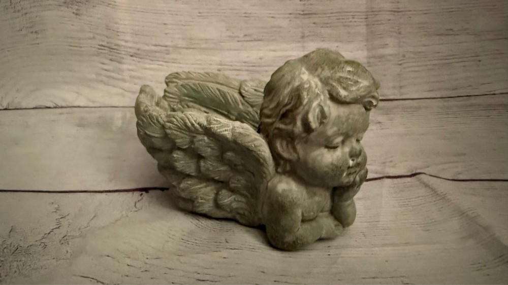 Abbott Collection Resting Cherub Planter 7"
