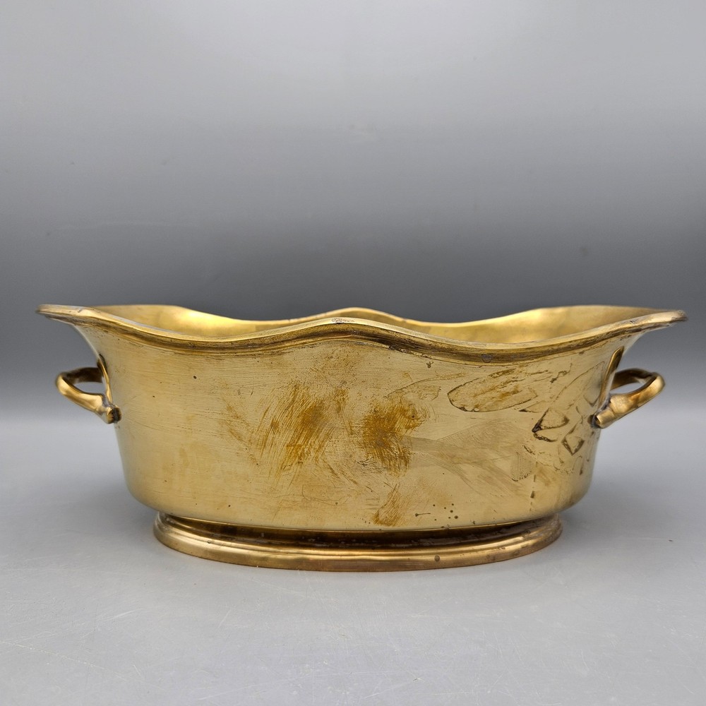 Large Mottahedeh Brass Wine Cooler