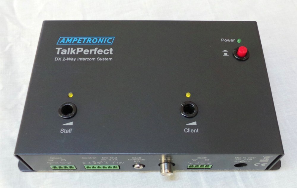 Ampetronic Talkperfect DX 2-way intercom system.