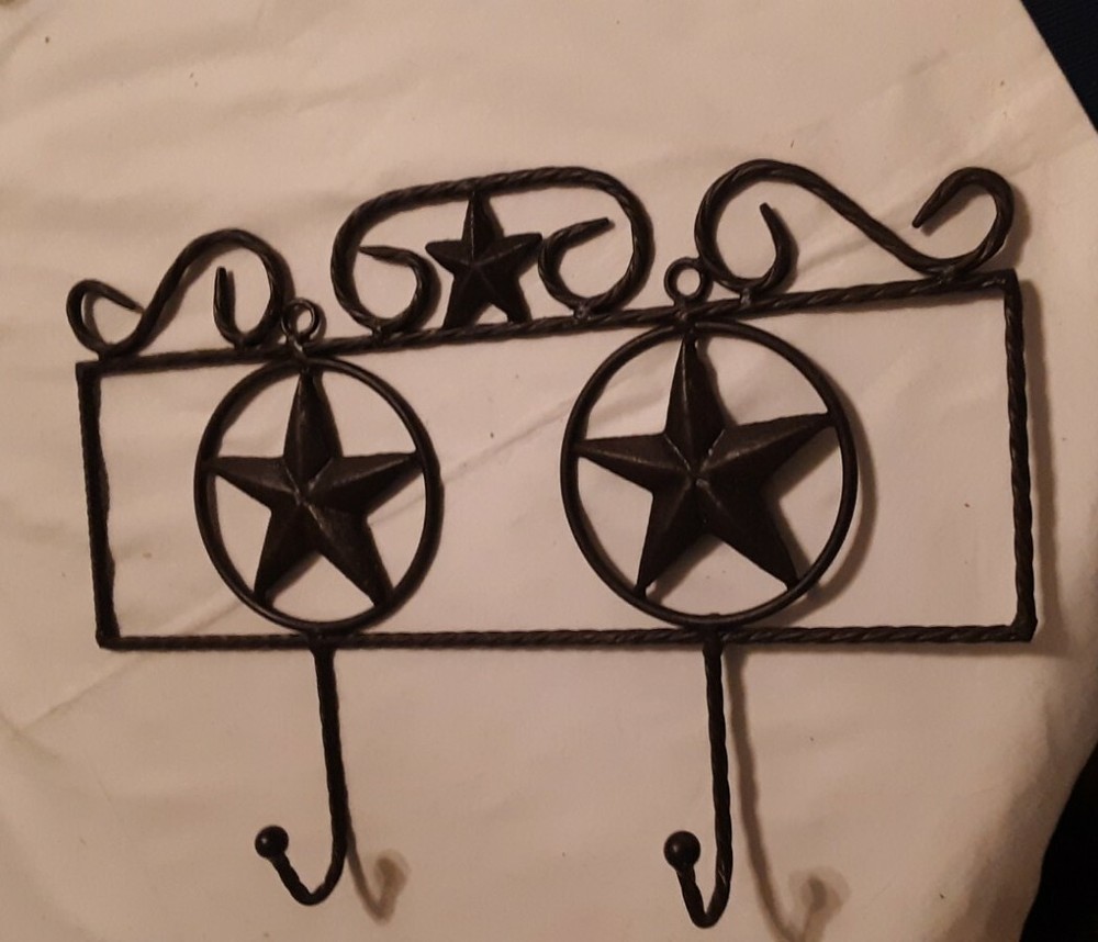 Cast Iron Texas Star 2 Hook Bracket