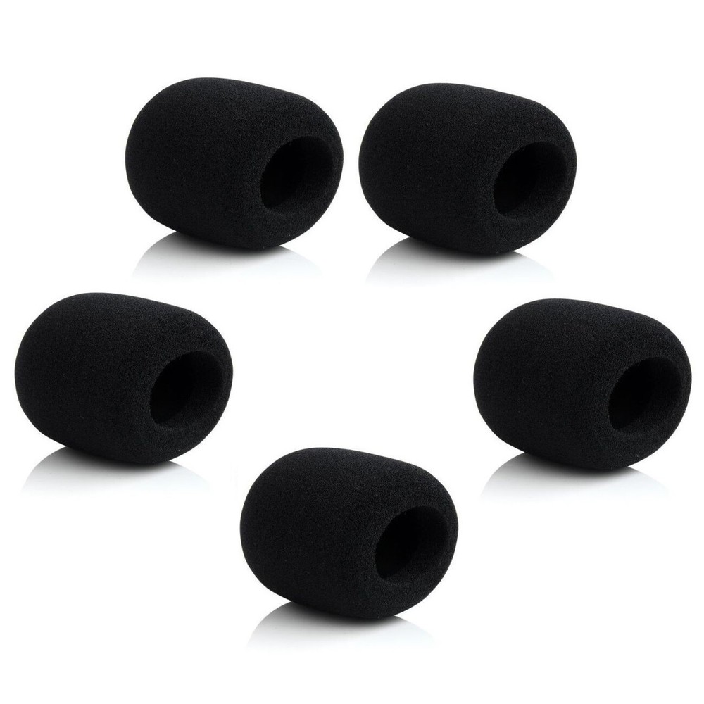 5 Pack Wireless Microphone Windscreen fit Shure SLX-D Wireless Microphone Black