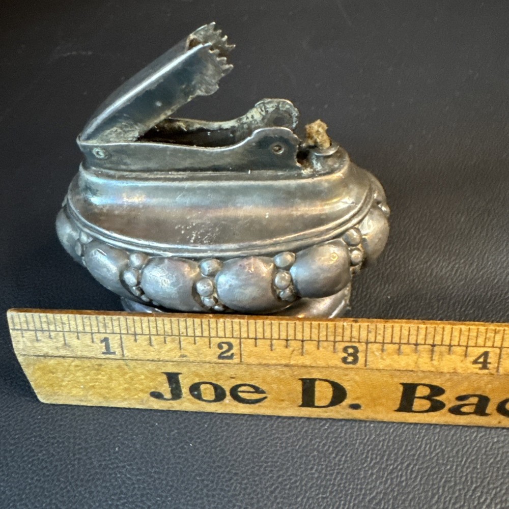 Vintage Ronson Crown Table Lighter Silverplate Art Deco