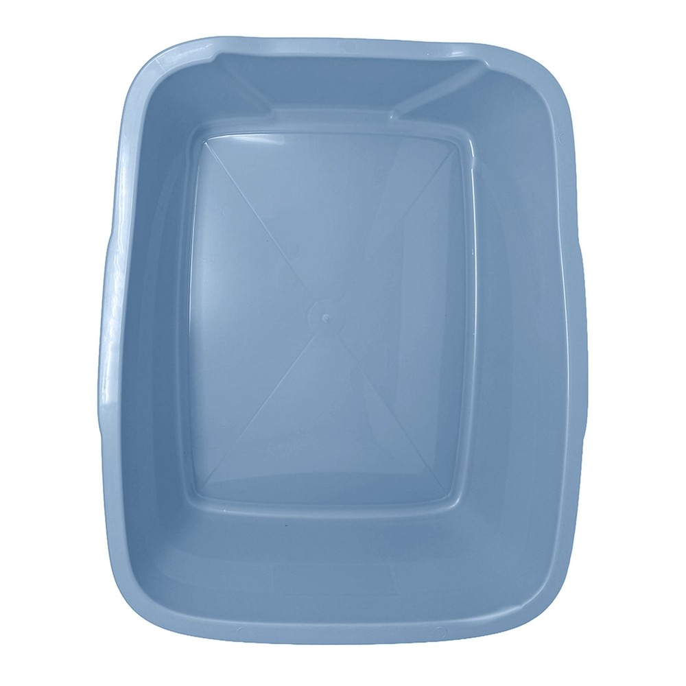 (2 pack) Van Ness Plastics Cat Litter Pan Blue Large