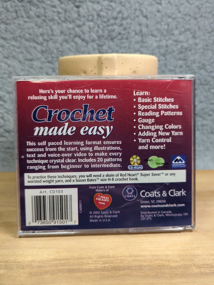 Coats & Clark Crochet Made Easy (CD-Rom, 2002) |