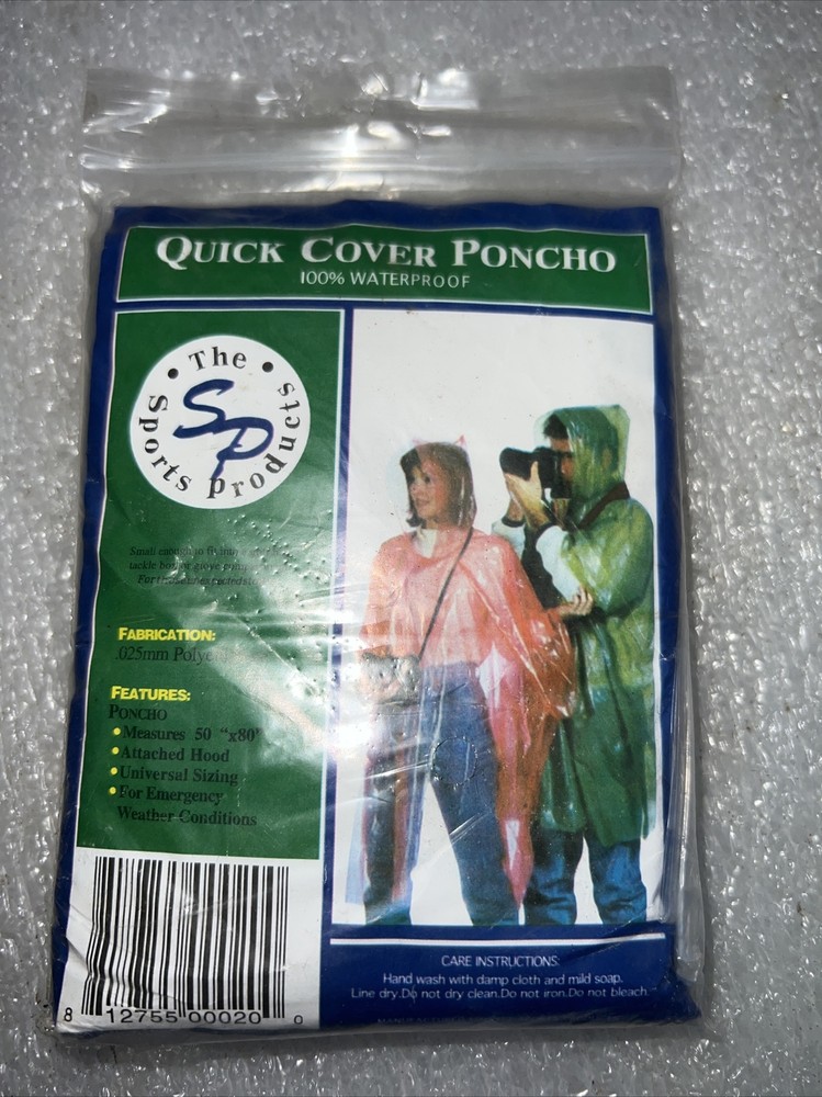 Rain Poncho, Emergency Universal Pocket Size. Rain & Wind Protecting