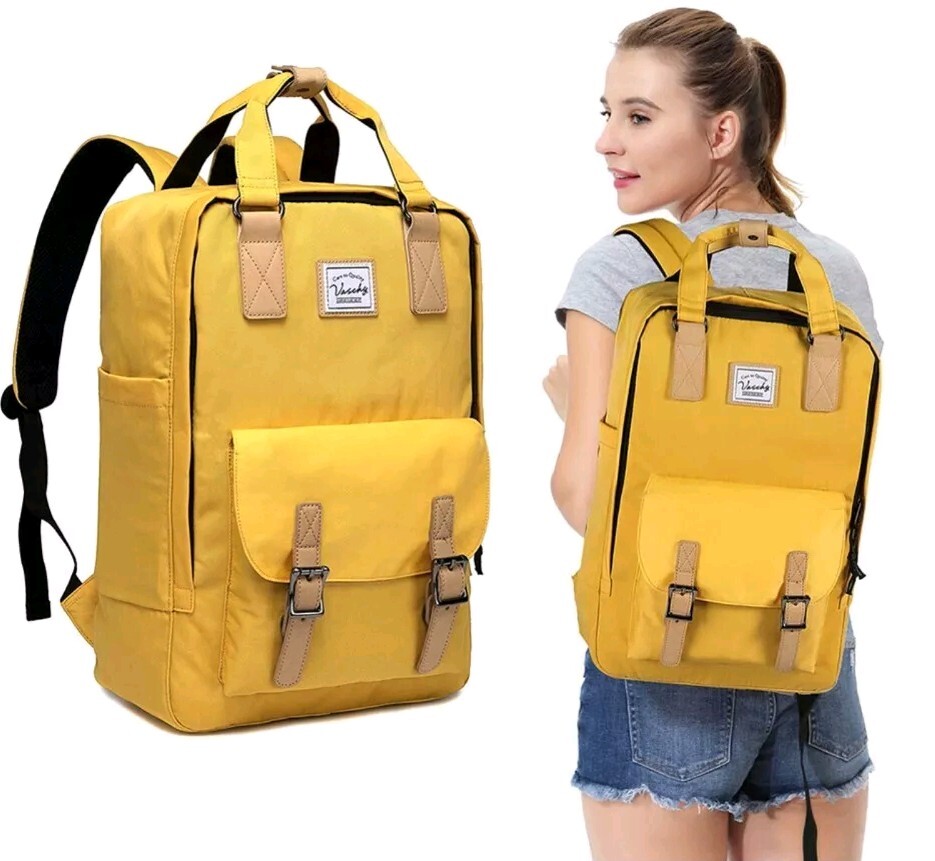Vaschy Square Palette Pack Yellow Backpack 15 inch laptop. PB