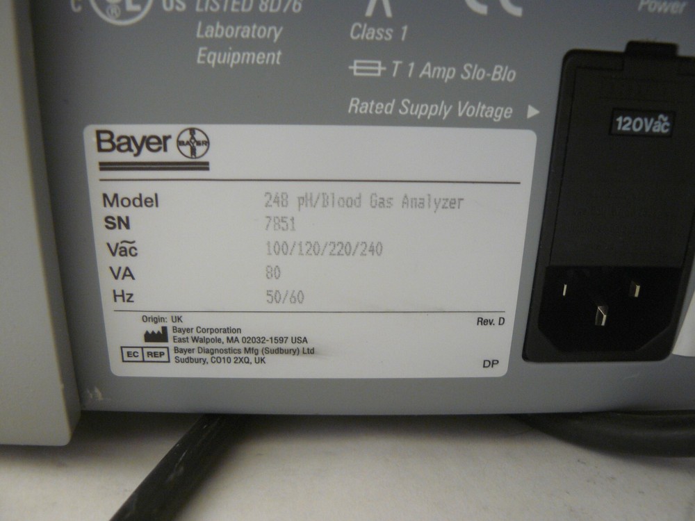 SIEMENS BAYER RAPIDLAB 248 PH / GAS ANALYZER