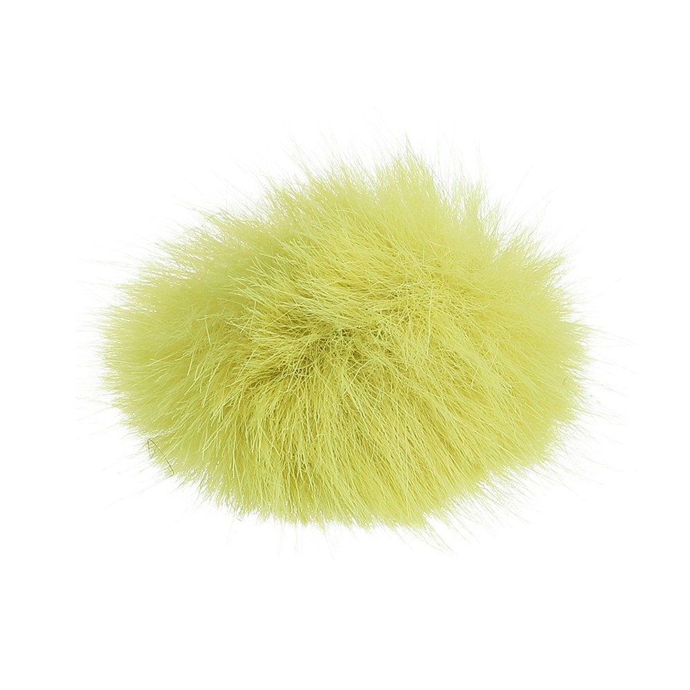 Furry Microphone Windscreen 5mm x 55mm for Microphone Yellow 1 Pack