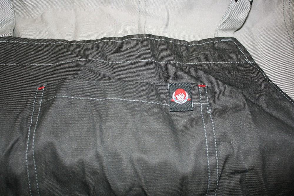 Wendy's Employee Gray Work Apron OS Barco Uniforms