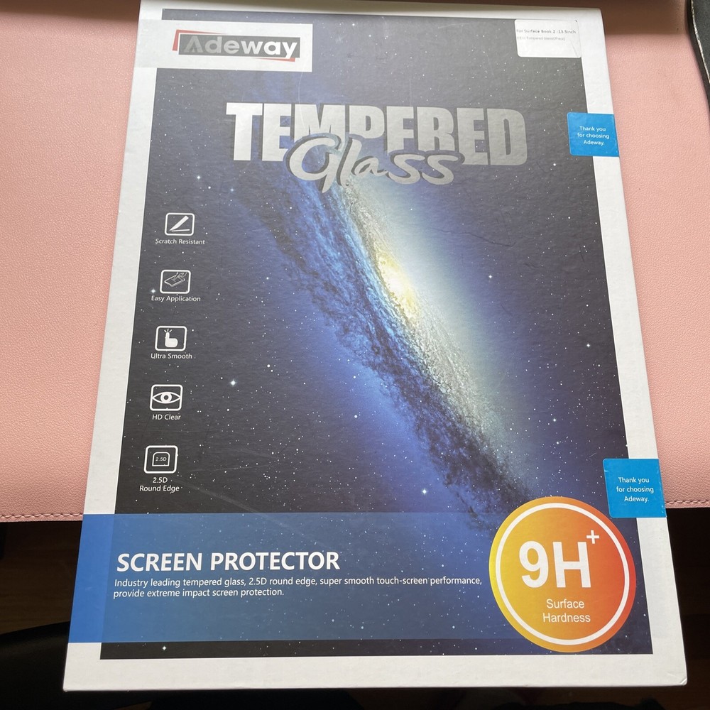 adeway tempered glass screen protector for surface book 2 13.5inch 2pack
