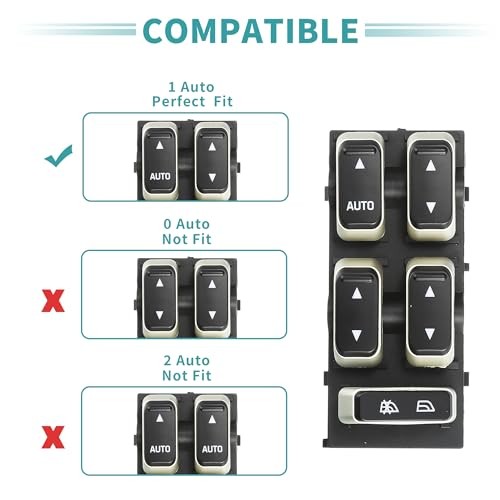 Front Left Driver Side Power Window Switch Window Control Switch Fit for