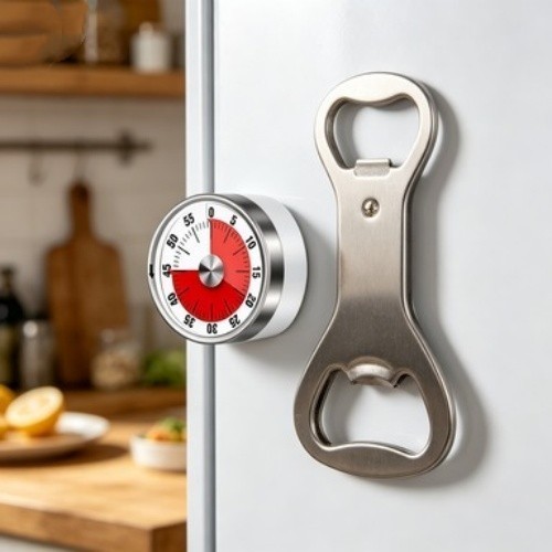 60 Minute Mechanical Countdown Kitchen Timer, Portable Cooking Reminder For Home