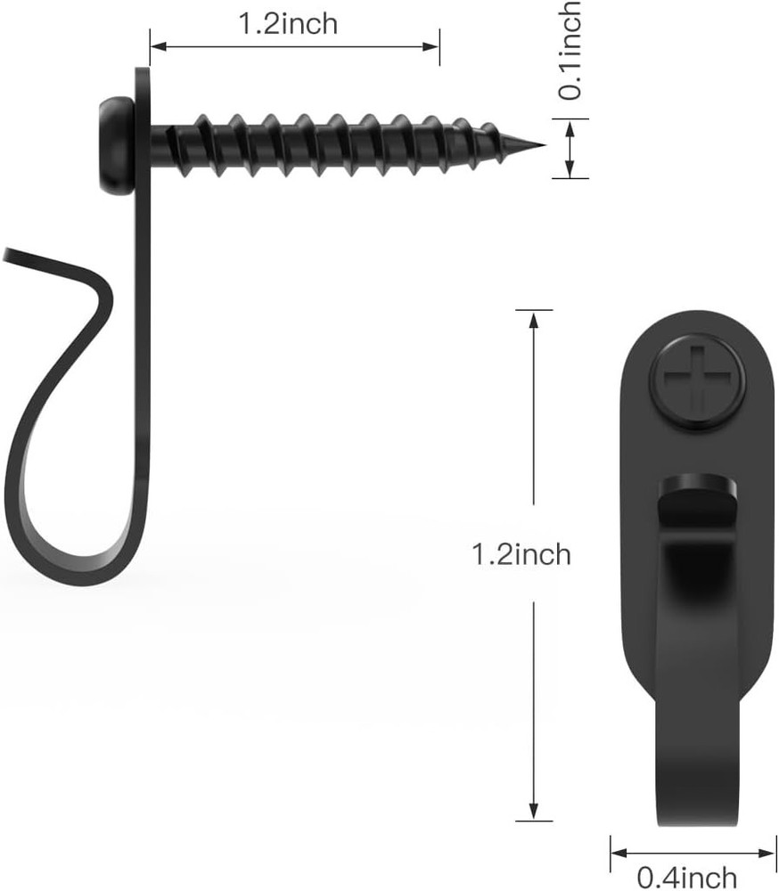 20 Pack Light Hanger Hooks Screw Hooks Stainless Steel