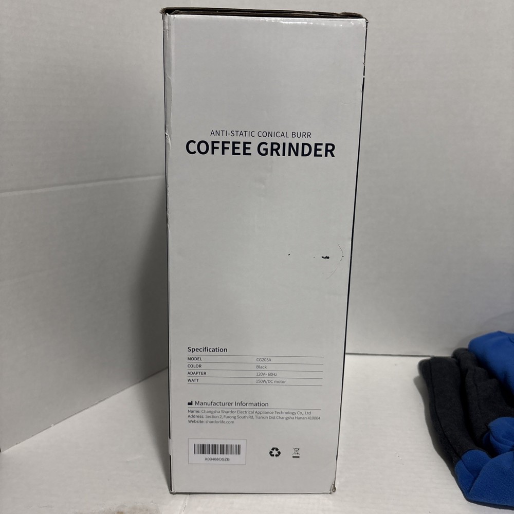 Anti-Static Conical Burr Coffee Grinder CG203S Silver 48 Settings Timer