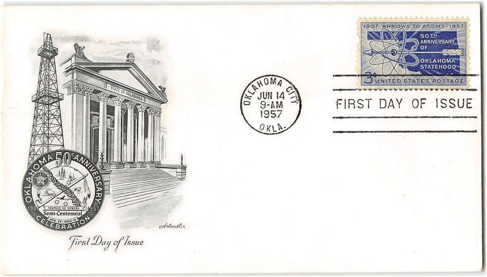 US #1092 First Day Cover (FDC), 1957