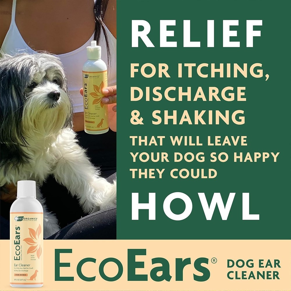 Multi-Symptom Dog Ear Cleaner for Itch Relief & Deodorizing (8oz)