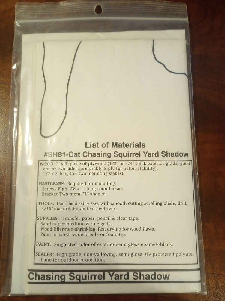 Full Size Woodcraft Patterns Cat Chasing Squirrel