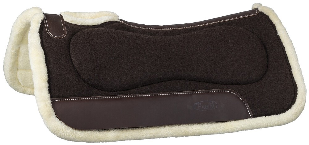 Western Saddle Pad - Contour Padded Bars - Fleece Bottom