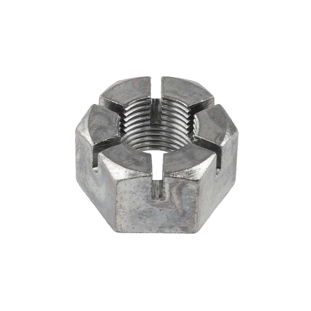 FLAT WHEEL NUT (CASTLE NUT) 5/8"-18