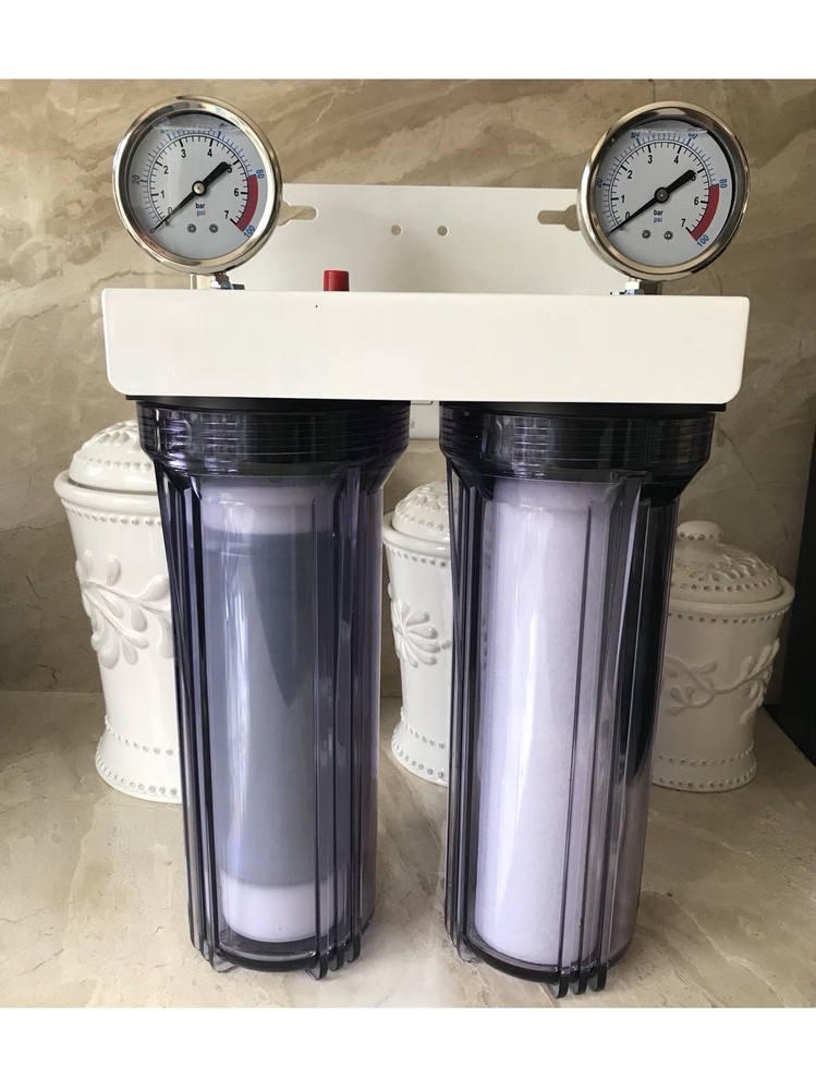 Iron/Sulfur Removal DUAL Whole House Water Filter System for Drinking Water 3/4”