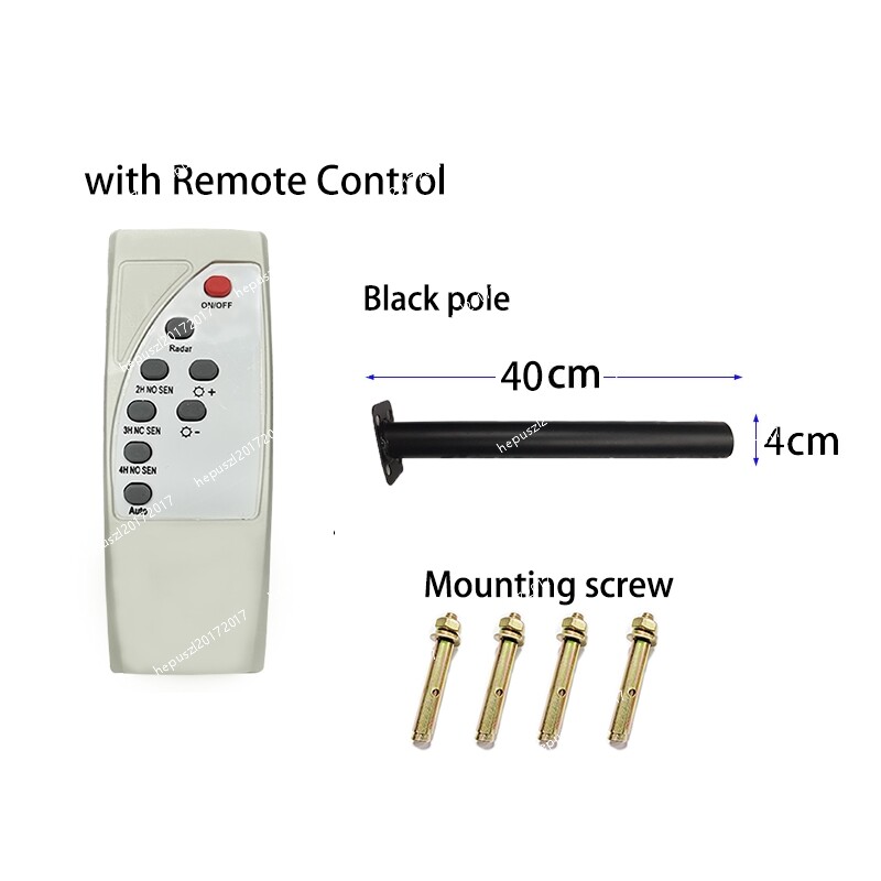Solar Power LED Lights Motion Sensor Outdoor Security Lamp Wall w/ Pole Remote