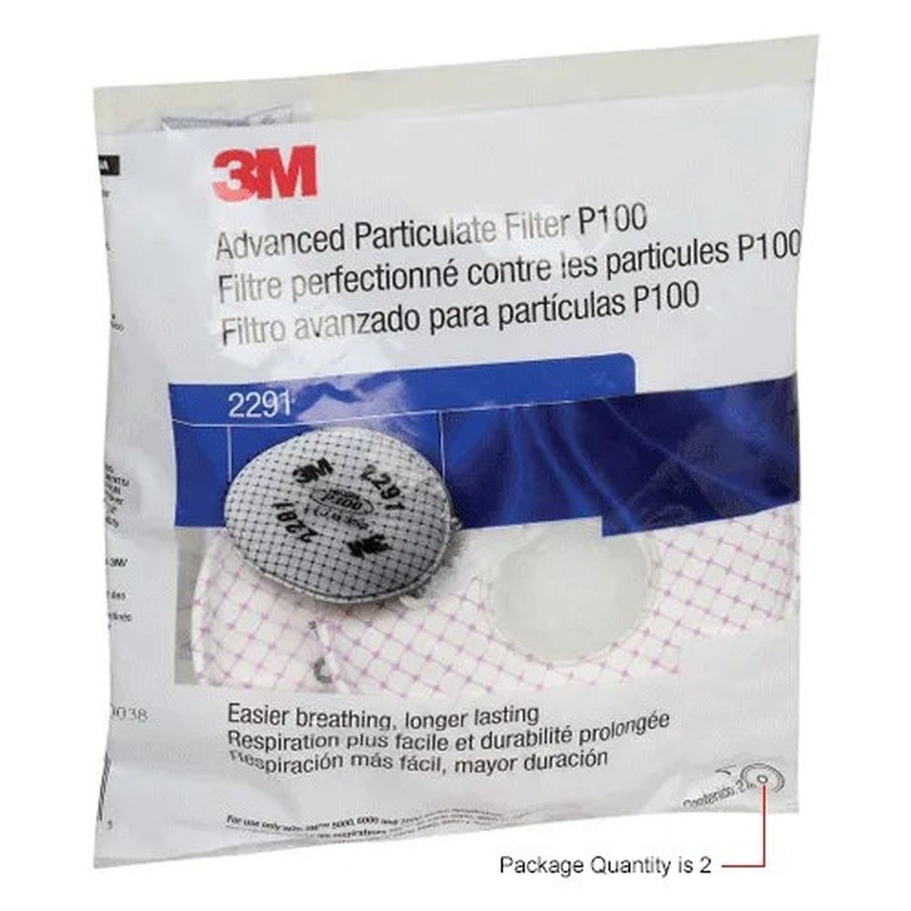 3M? 2291 Advanced Particulate Filter, P100, 2/Bag
