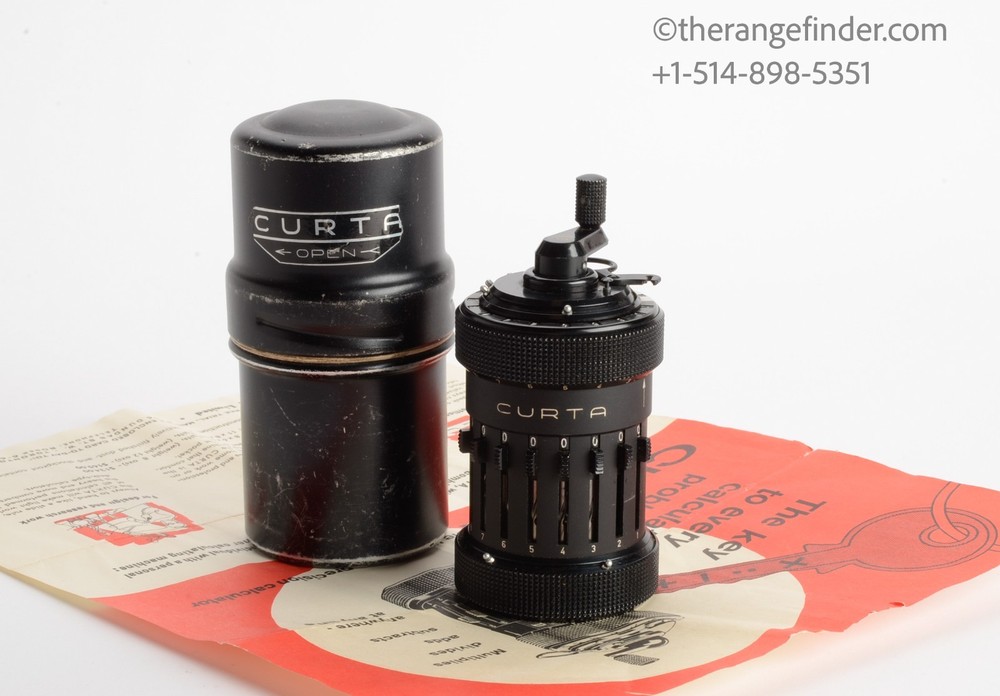 Curta Type 1 Mechanical Calculator (1962) w/case