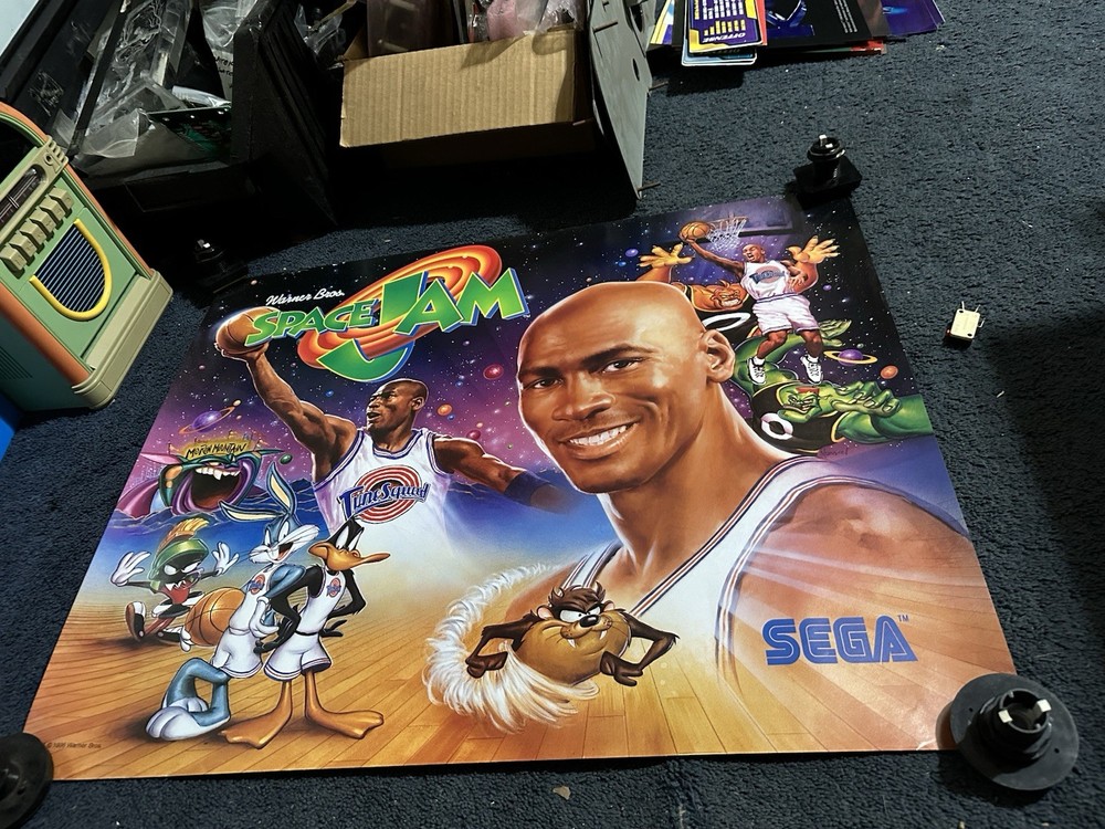 NOS Michael Jordan space jam Pinball poster.