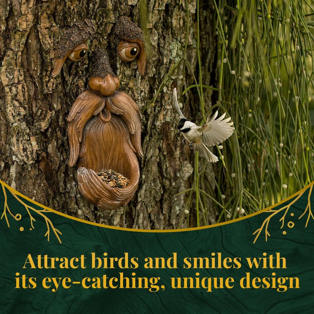 Tree Face, Faces Outdoor, Art, Decorations Brown