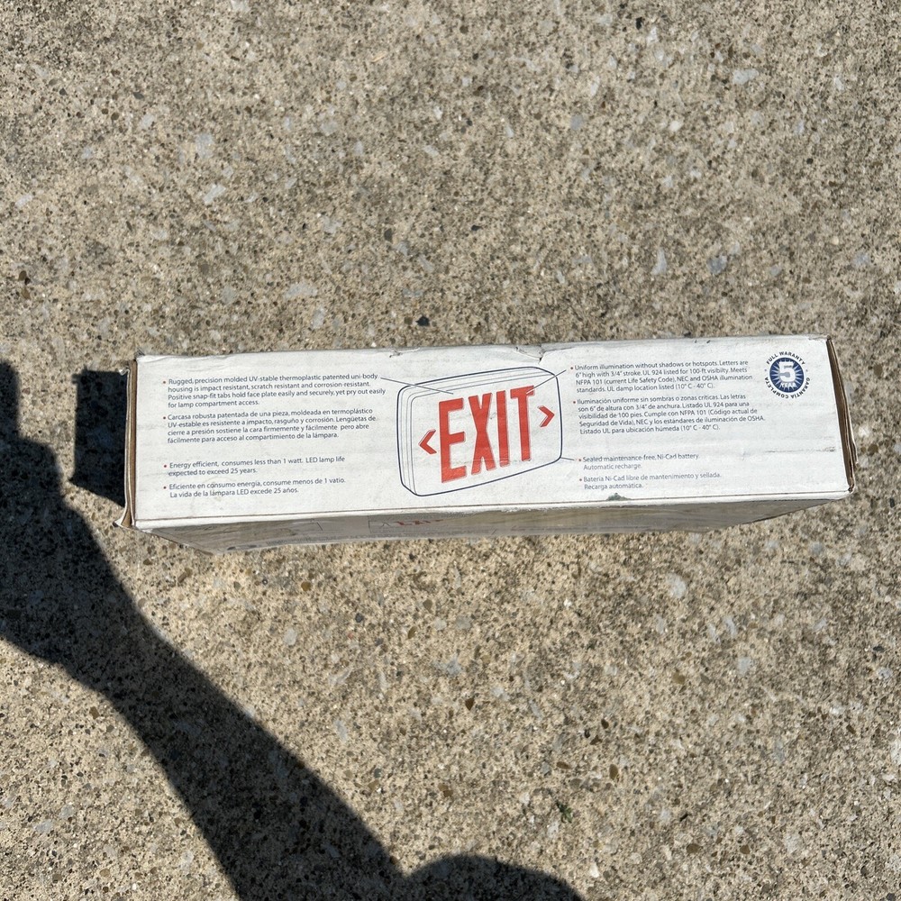 Lithonia Lighting Quantum Thermoplastic White LED Emergency Exit Sign