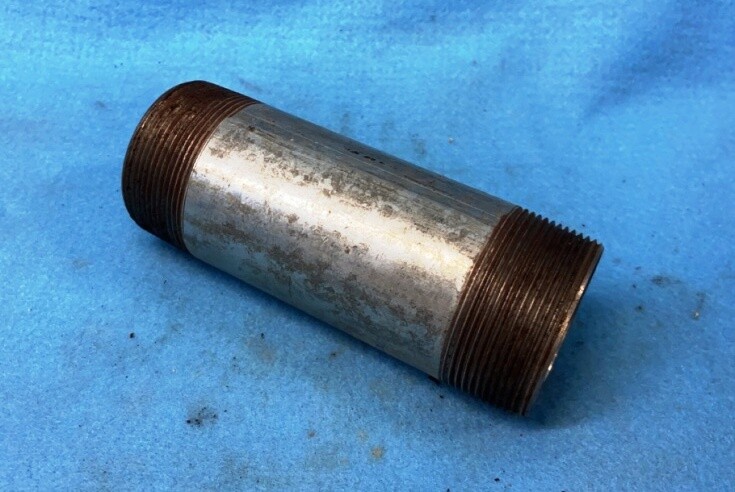 GALVANIZED PIPE NIPPLE, 2" X 6", SCH 40