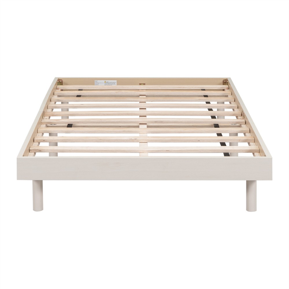 Twin/Full/Queen Size Floating Bed Frame Wood Platform Bed Frame w/ Headboard