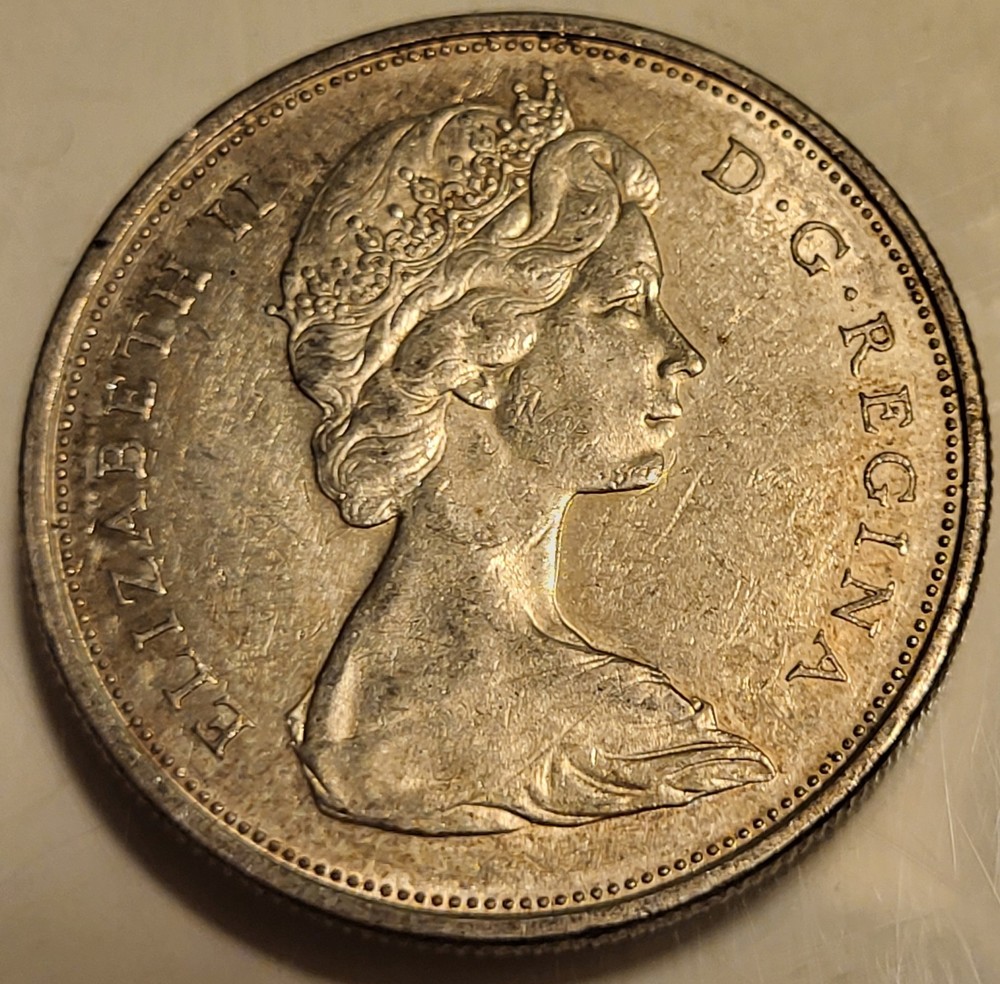 1966 Canada silver 50 cent coin! Canadian half dollar