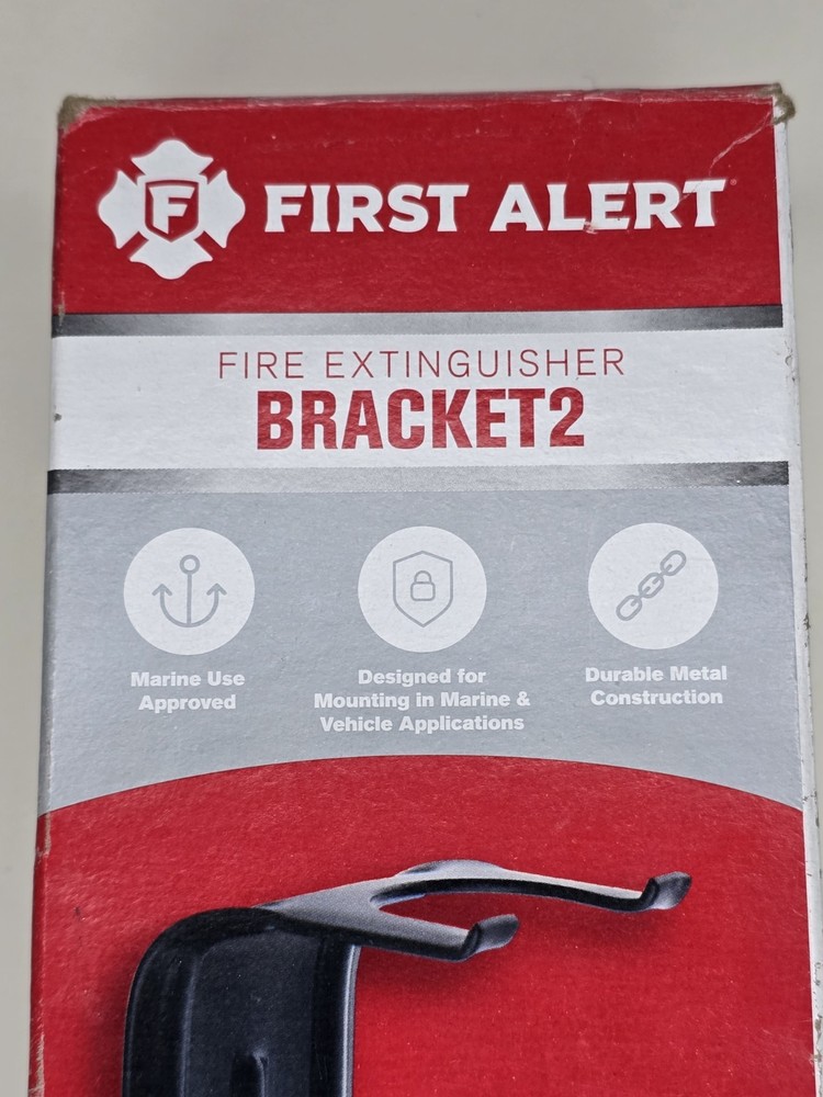 First Alert Fire Extinguisher Bracket for 2 lb - USCG Approved Mounting Solution