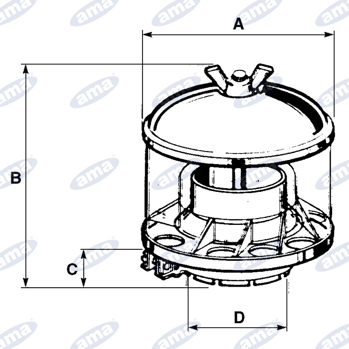 LARGE COMPLETE PREFILTER Ø 58 large cyclone Ø 58