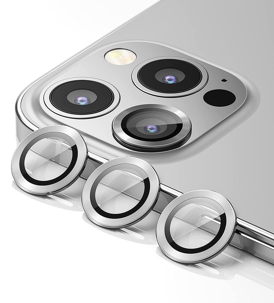 For Apple iPhone 12 13 Pro/Max 3 PC Ring Tempered Glass Camera Lens Protector