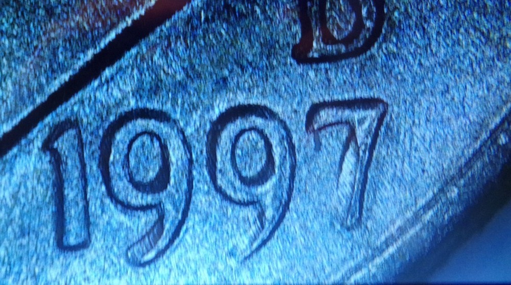 1997-D ROOSEVELT DIME AU+ CONDITION WITH ERRORS DDO AND DDR (DOUBLING OBV, REV
