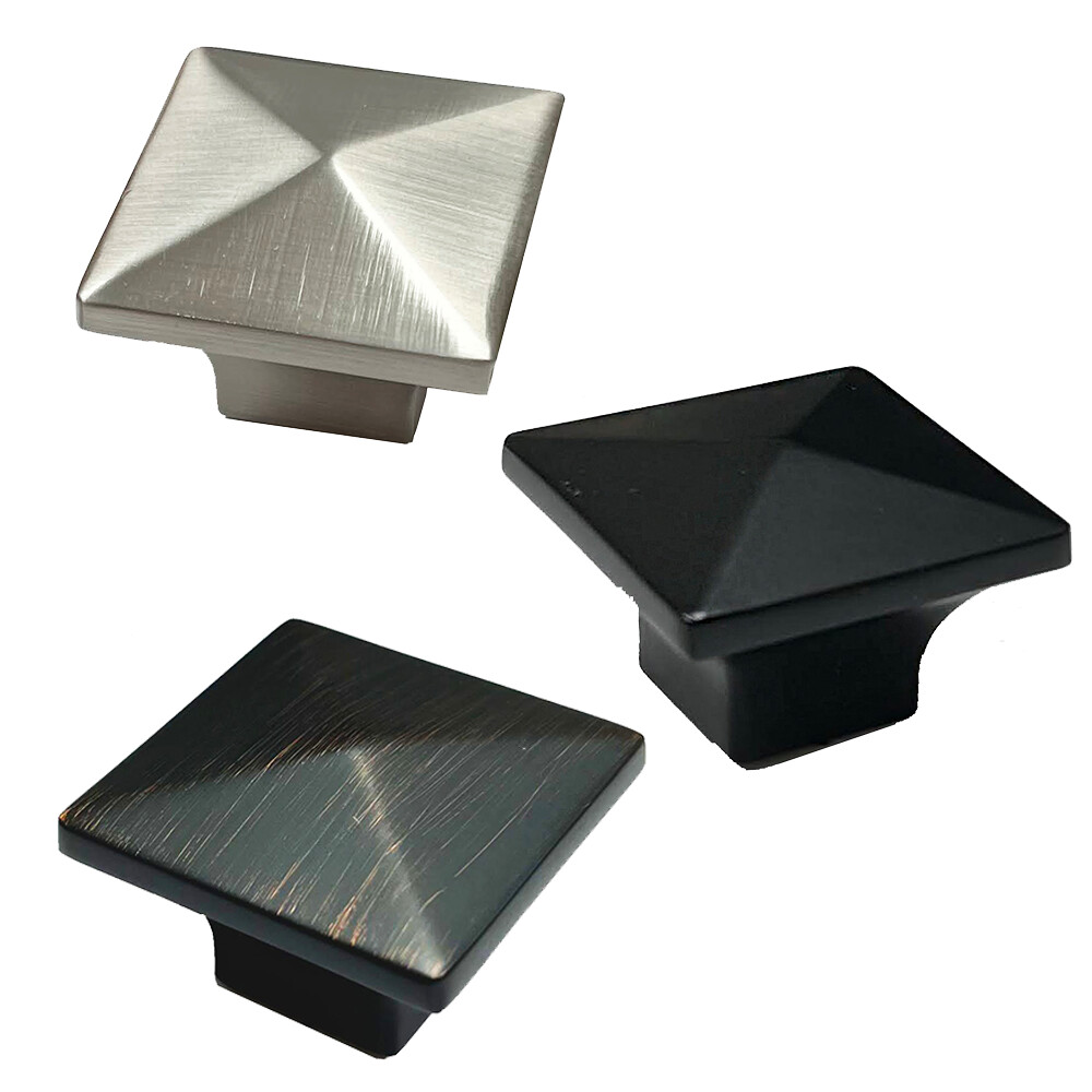 Knob Pull Modern Square Kitchen/Bath Cabinet Door Drawer Decorative Hardware