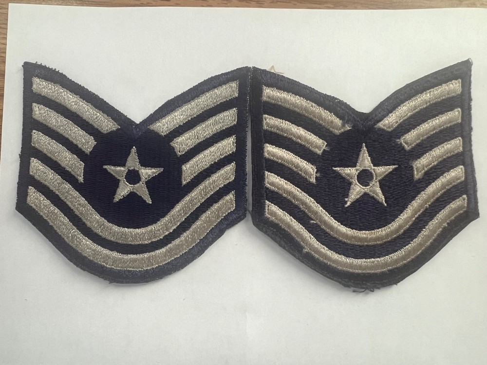 Technical Sergeant (E6) US Air Force Rank Patch Pair
