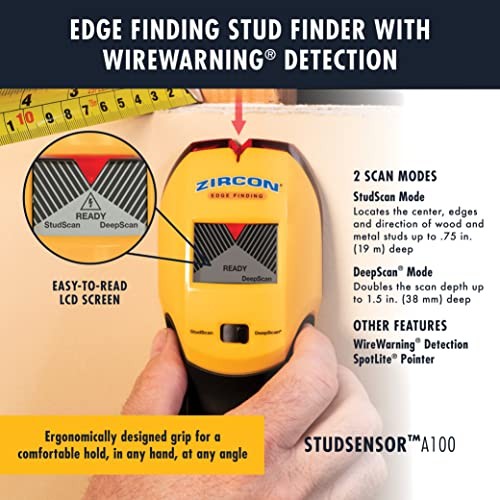 StudSensor Stud and Wall Scanner – Edge Locating Stud Edge Finding Finder A100