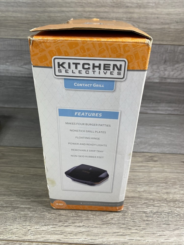 Kitchen Selectives Indoor Contact Grill Model CG-40CP With Manuel (BD)