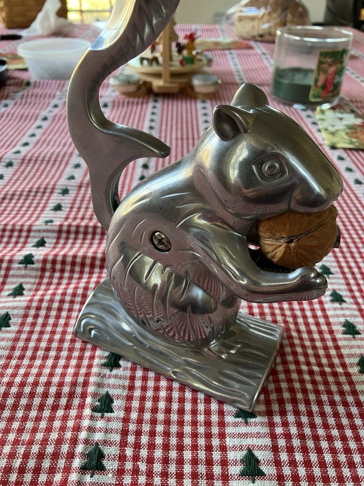 Cast Aluminum Squirrel Figurine Nutcracker