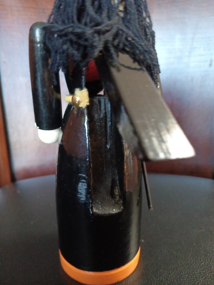 Halloween Witch Nutcracker Wood 10.25" Tall - Hand Made