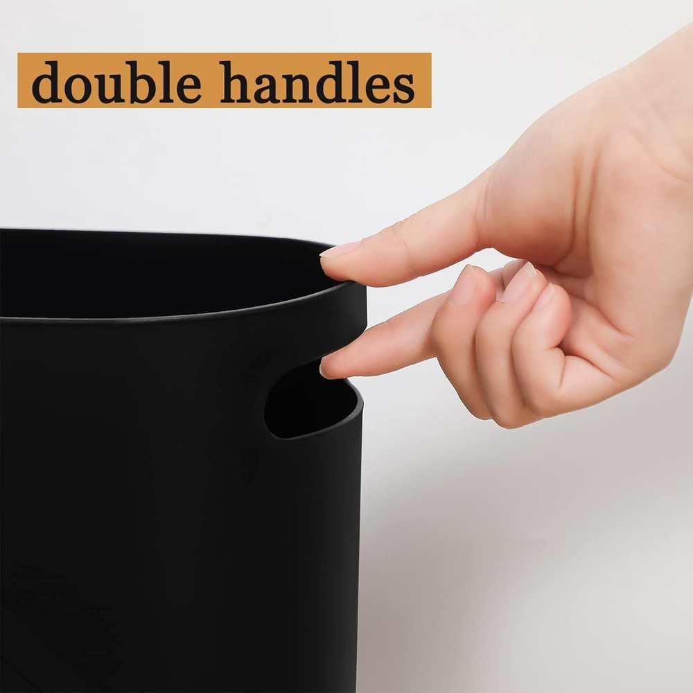 Small TrashCanGarbage Can Container Bin with Handles3Gallons Plastic Wastebasket