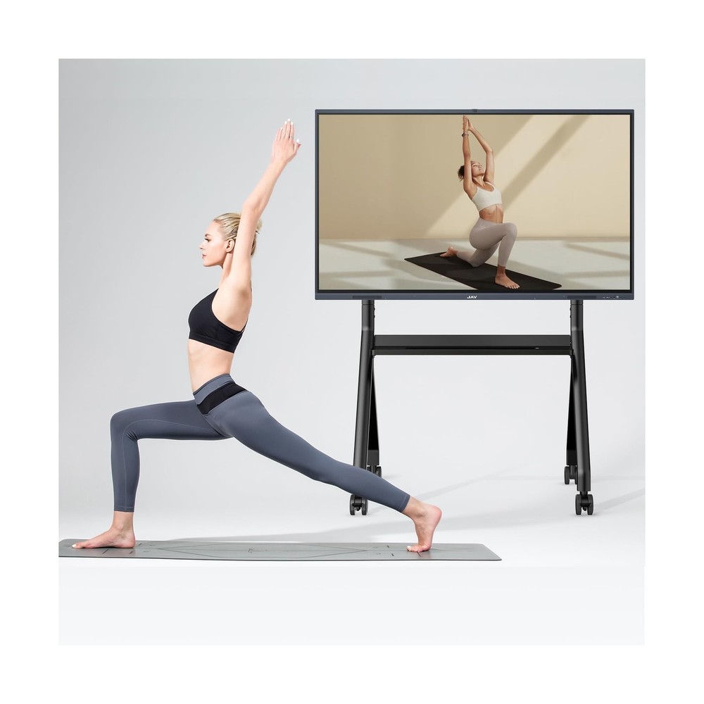 Smart Board Stand for Interactive Whiteboard 47"-65", Four Lockable Wheels, D...