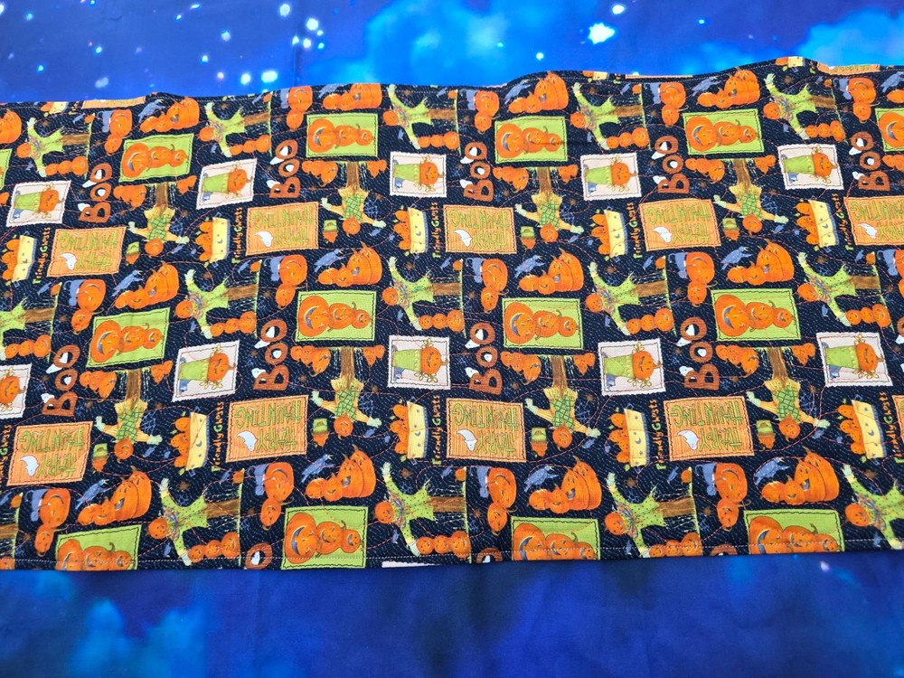 Handmade Quilted Table Runner Thanksgiving Fall Autumn Patchwork corn HALLOWEEN
