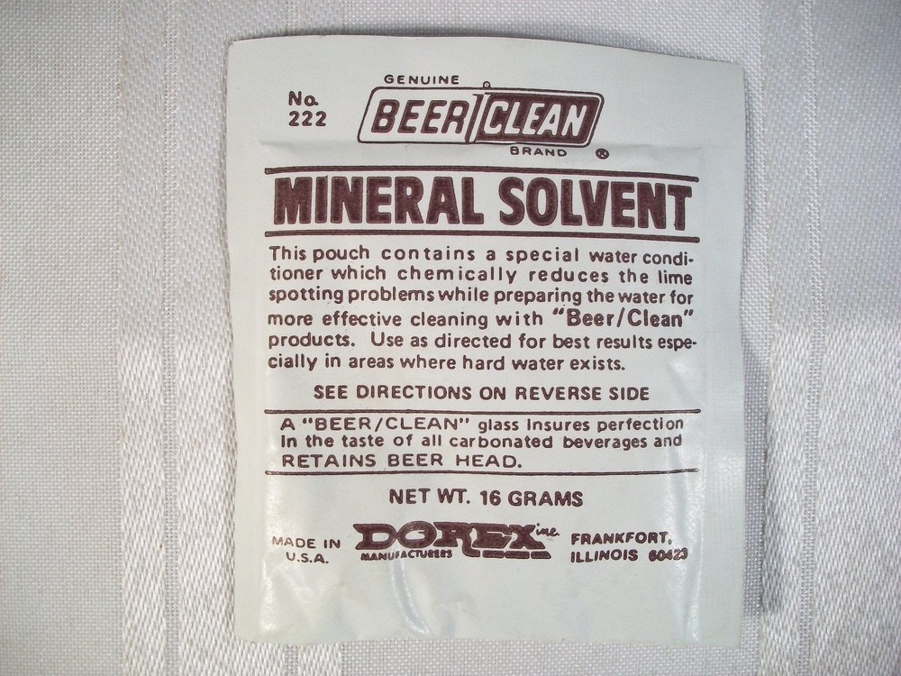 BEER CLEAN MINERAL SOLVENT POWDER -- 16 GRAM PACKETS -- 100 PER CASE