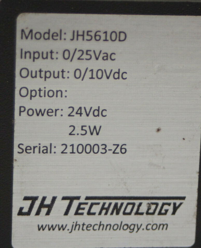 JH Technology JH5610D AC Input Transmitter 24VDC 2.5W Used